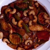 * Cashew Nut * · Cashew nut, onions, carrots, zucchini, celery, and water chestnut in a sweet chili sauce.