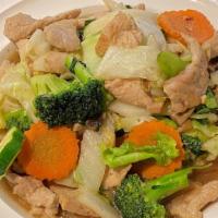 * Mixed Vegetables * · Sautéed mushrooms, garlic, cabbage, broccoli, zucchini, and carrots with a light soy sauce.
