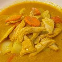 * Yellow Curry * · Mild Spicy. Gluten free. Vegan. Yellow curry with potatoes, carrots, and onions with coconut...