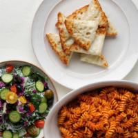 Pasta Package · Farm Salad, Fusilli Bolognese, Garlic Cheese Ciabatta.