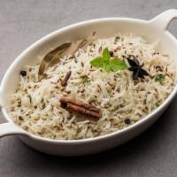 Jeera Rice · Fluffy, aromatic basmati rice with cumin seeds.