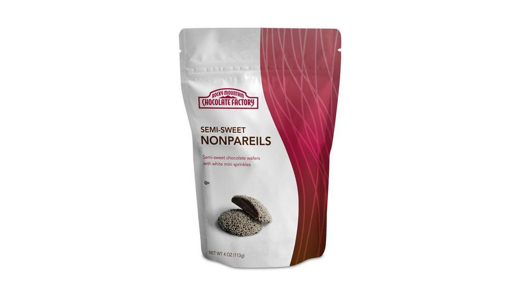 Nonpareils Goodie Bags · Smooth and rich semi-sweet chocolate buttons sprinkled with white mini sprinkles.