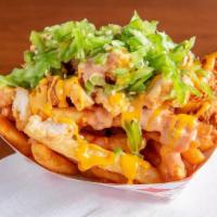 Chicken Loaded Fries (Large). · 
