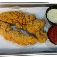 2 Pieces Chicken Tenders · Two jumbo chicken tenders.