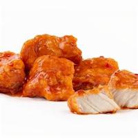 Boneless Wings (10) · Hand breaded and cooked to order, served with dressing of your choice.