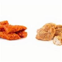 Tenders (10) · Hand breaded and cooked to order, served with dressing of your choice.