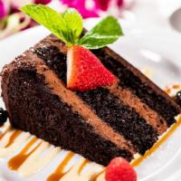 Double Dark Chocolate Mousse Cake · 