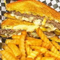 Patty Melt · Texas Toast bread w/ patty, swiss and american cheese melted to perfection. Has grilled onio...