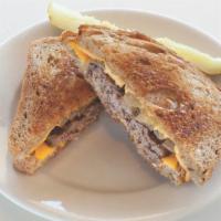 Patty Melt · Cheese, grilled onions on a rye bread.