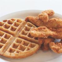 Chicken & Waffle · 5pc chicken strips with waffle.