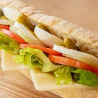Le Parisien Sandwich · Butter, Dijon mustard, French ham, Gruyere cheese, pickles.