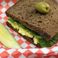 Bill Gates · Why mess with perfection? Egg salad sandwich made with fresh farm eggs, mayo & romaine lettu...