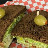 Lisa Simpson · A truly unique veggie sandwich with cream cheese, avocado, pepper rings, cucumber, sprouts, ...