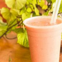 Classical Melody · Ingredients: organic strawberries, organic banana, organic Greek yogurt, organic orange juic...