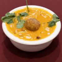 Malai Kofta · Veggies and cheese balls in a creamy saffron sauce.
