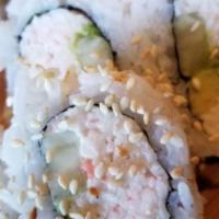 California Roll · In: crab, avocado and cucumber.
