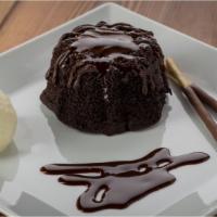 Belgium Chocolate Lava Cake · Has a warm, molten chocolate center surrounded by decadent chocolate cake.
