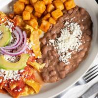 Chilaquiles · Your choice/Ranchera, Verde or Roja (hot)