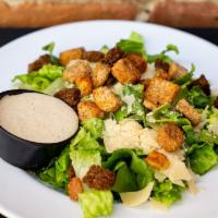 Classic Cesar Salad (Full) · Freshly chopped romaine lettuce, croutons, and sprinkle of parmesan cheese. Served with Cesa...