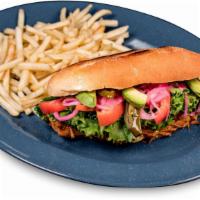 Torta · Our amazing Mexican sandwich, choose cochinita pibil or carne asada, filled with lettuce, to...