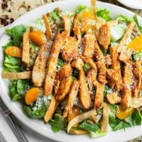 Chicken Caesar Salad · Chicken Caesar Salad Comes With Tortilla Strips, Cheese , Pepita Seeds, Tangerines, and our ...