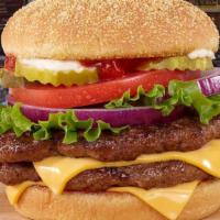 Cheeseburger · Everything includes cheese, mayo, crisp lettuce, a red ripe tomato slice, sliced red onion, ...