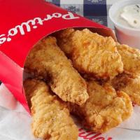 Chicken Tenders · Our tender, juicy chicken tenders available in 4 or 6 pieces.