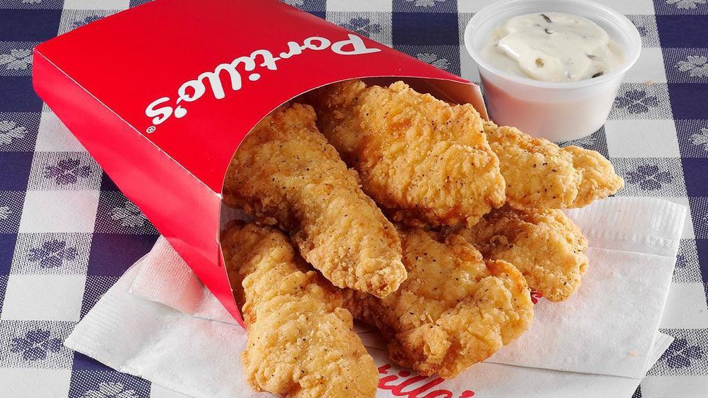 Chicken Tenders · Our tender, juicy chicken tenders available in 4 or 6 pieces.