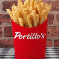 Fries · Portillo's famous salty, crinkle-cut French fries. Our fries taste best dipped in our drool-...