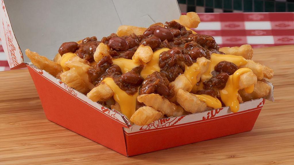 Chili Cheese Fries · Our classic cheese fries topped with homestyle chili.