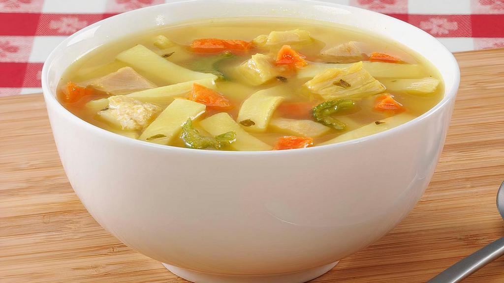 Chicken Noodle Soup · Bowl of Classic Chicken Noodle soup.