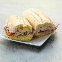#3 Turkey & Fontina · Boar's Head roasted or smoked turkey breast, fontina cheese, lettuce, tomatoes, onions, must...