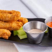 Buffalo Wings · Spicy. Crispy battered vegan wings, traditional fusion buffalo sauce, served with celery and...