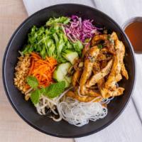 Vermicelli Bowl · Shredded romance, mint, cucumber, pickle carrot, peanut over vermicelli served with Vietname...