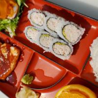 2 Item Bento · ** You can choose 2 Items. 
** Served with miso soup, Salad, Rice.
