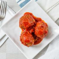 Three Meatball · Served in our meat sauce.