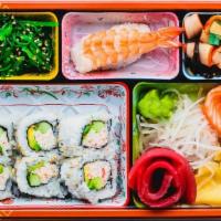 Hanami Bento · Celebrate Spring with our Hanami Bento! Comes with Tuna Sashimi 2pc, Salmon Sashimi 2pc, Ebi...