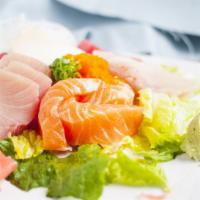 Combination Sashimi · Twelve pieces of assorted sashimi, chef choice.