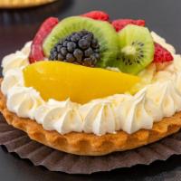 Fruit Tart · Custard tart with fresh fruit. Made fresh every morning. One of our specialties!