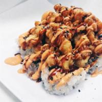 Popcorn Lobster Roll · Spicy. In: spicy tuna roll out: fried craw fish, spicy mayo, eel sauce.