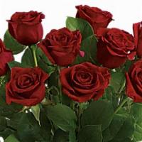 Classic Romance Bouquet · This classic bouquet features radiant long stemmed red roses accented with lemon leaf. Deliv...