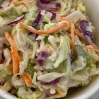 Coleslaw · Coleslaw mixed w/ chopped celery , carrots , red cabbages in Special Legend House cream sauce.