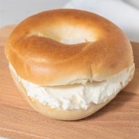 Toasted Bagel W/ Cream Cheese · Served with cream cheese. a nice balanced and filling breakfast.