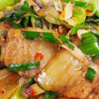 Twice Cooked Pork Slices With Minced Leek · Spicy.回锅肉
