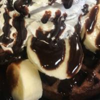 Chocolate Waffles  · Chocolate, Chocolate Chips, Whip Cream, Chocolate Syrup