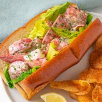 Maine Lobster Roll · Maine Style (Cold) on a brioche bun, served with chips