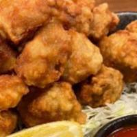 Chicken Karaage · Spicy. Japanese style fried chicken nugget with a side of karaage sauce.