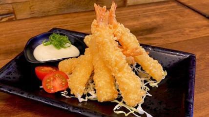 Shrimp Tempura · 6 pcs of tempura batter fried shrimp.