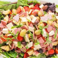 Antipasto Salad · Salami, pepperoni, lettuce, tomato, onions, olives, pepperoncini, shredded mozzarella cheese...