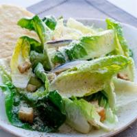 Little Gem Caesar · little gem lettuce, garlic croutons, parmesan cheese crisp, white anchovy, caesar dressing